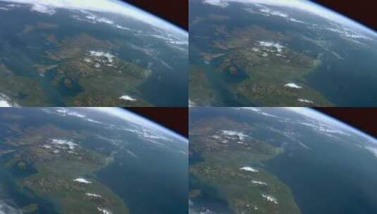 北爱尔兰和苏格兰从空间分级高清在线视频素材下载