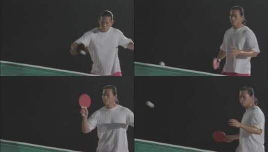 男人在打兵乓球高清在线视频素材下载
