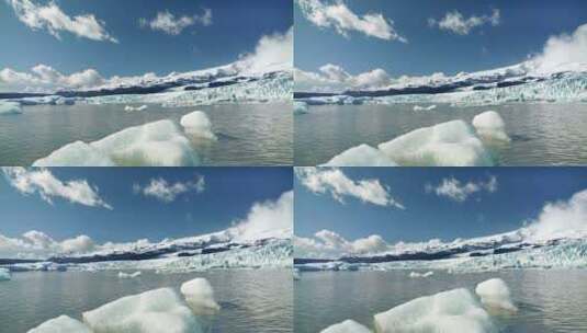 冰岛湖中的冰山高清在线视频素材下载