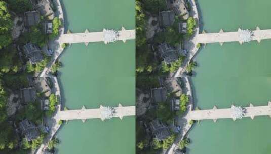 航拍贵州镇远古镇祝圣桥高清在线视频素材下载