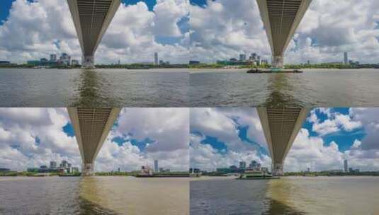 上海卢浦大桥黄浦江4K延时高清在线视频素材下载