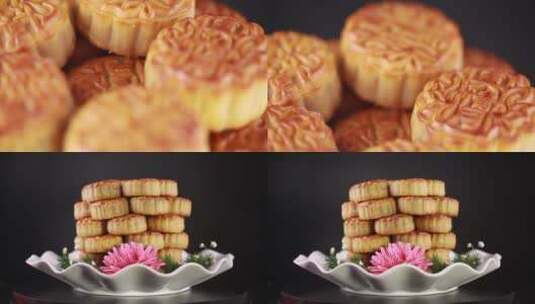 【镜头合集】中秋节月饼糕点高清在线视频素材下载
