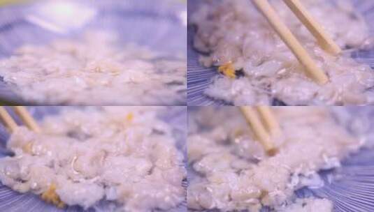 【镜头合集】剥出的蟹肉螃蟹肉蟹黄蟹膏高清在线视频素材下载