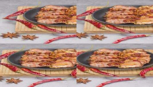 五香酱牛肉美食4k竖版视频滑轨平移高清在线视频素材下载