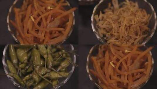 【镜头合集】腌制下饭咸菜小菜高清在线视频素材下载