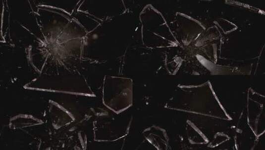击打玻璃破碎飞溅 (5)高清在线视频素材下载
