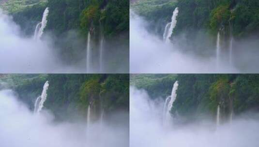 贵州马岭河峡谷瀑布4k实时原创素材高清在线视频素材下载