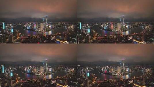 上海夜景航拍空镜高清在线视频素材下载