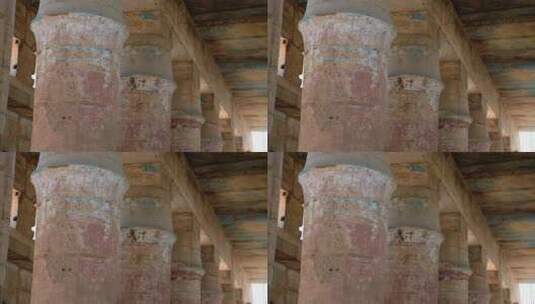 造型各异的石柱柱头高清在线视频素材下载