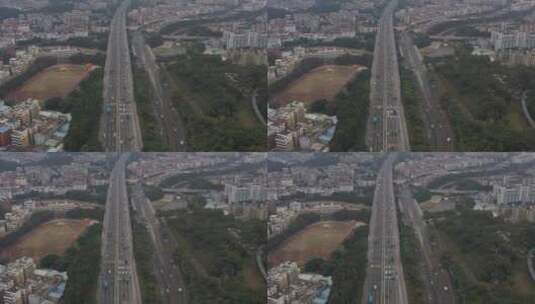 航拍深圳城市道路交通高清在线视频素材下载