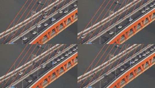 重庆千厮门大桥车辆行驶高清在线视频素材下载