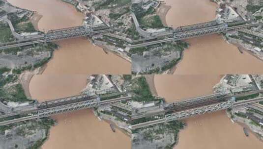 龙门黄河大桥高清在线视频素材下载