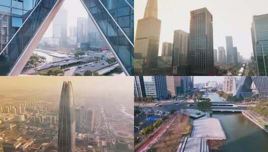 宁波市东部新城航拍延时摄影高清在线视频素材下载