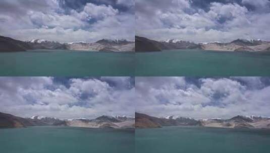 新疆白沙湖蓝天白云延时高清在线视频素材下载