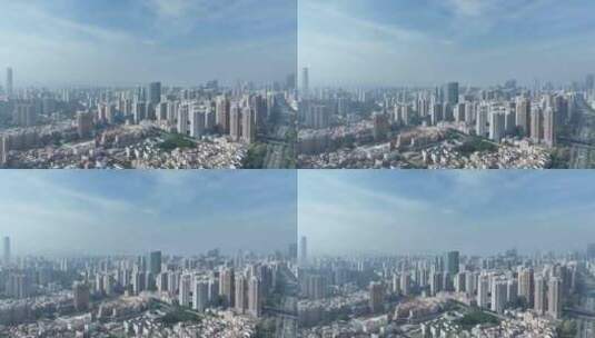 深圳航拍福田区城市建筑风光高清在线视频素材下载