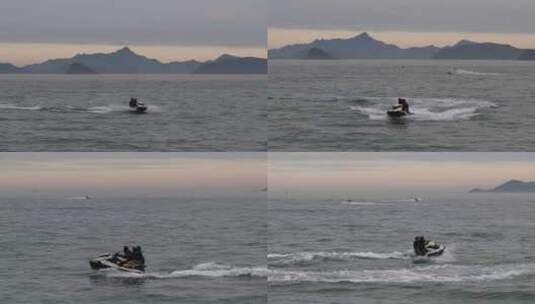 海上摩托艇飞驰高清在线视频素材下载