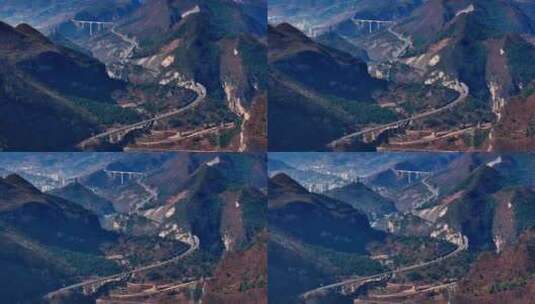 4k贵州毕威高速公路航拍高清在线视频素材下载