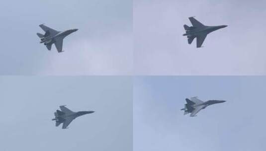 长春航展中国空军歼-11战机高清在线视频素材下载