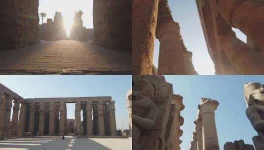 埃及 卢克索 卡纳克神庙 太阳神 法老高清在线视频素材下载