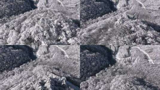 秦岭冬季雪景高清在线视频素材下载