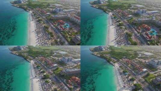4k风景航拍海边城市高清在线视频素材下载