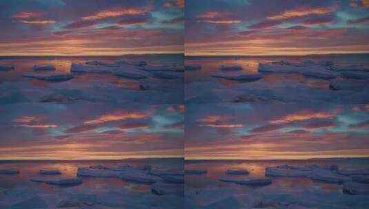 冰川融化全球变暖高清在线视频素材下载
