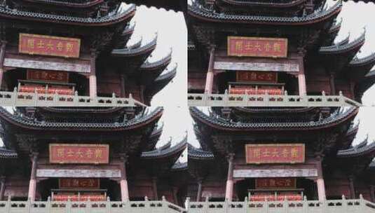 苏州重元寺古建筑 雨天雨景高清在线视频素材下载