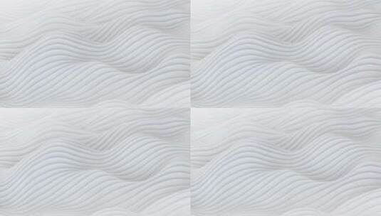 白色波浪表面3D渲染高清在线视频素材下载