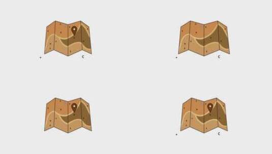 地图图标动画视频矢量。导航地图运动图形设高清在线视频素材下载