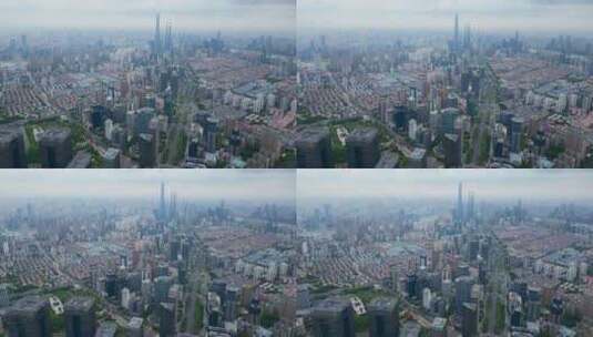 上海浦东世纪大道城市航拍【4K60】高清在线视频素材下载
