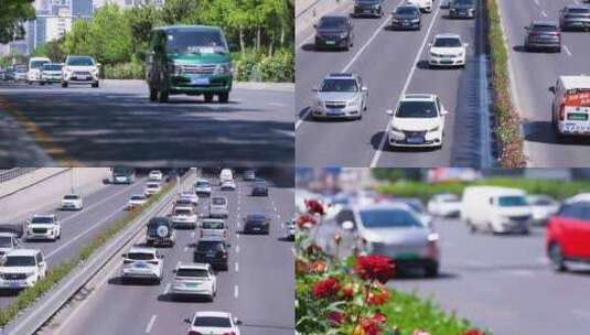 城市车流 城市交通 城市 城市道路错综高清在线视频素材下载
