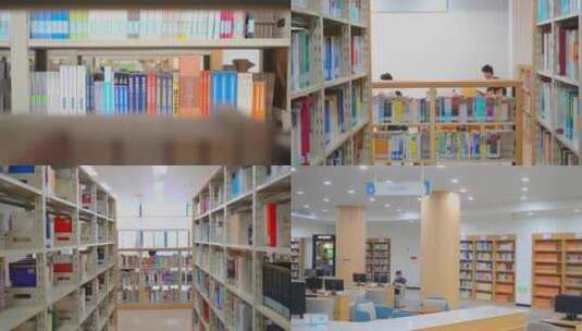 图书馆图书一角高清在线视频素材下载