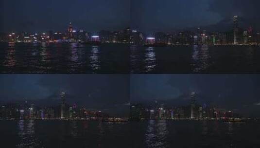 香港维多利亚港湾夜景高清在线视频素材下载