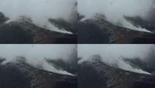 火山，风成群岛，火山硫气，活火山高清在线视频素材下载