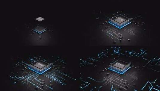 通电：未来主板上的CPU激活高清在线视频素材下载