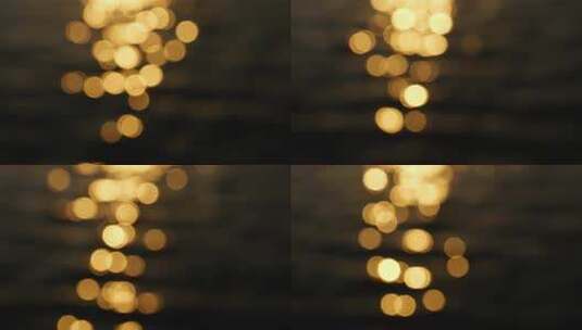 水面金色光斑特写高清在线视频素材下载