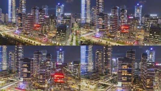 深圳城市夜景高楼俯瞰高清在线视频素材下载