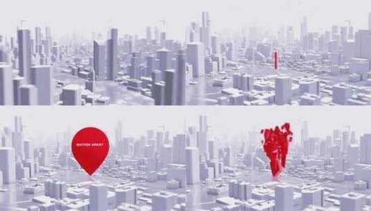 现代简约城市定位动画开场AE模版高清AE视频素材下载