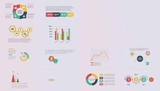 简单信息图表元素会议展示AE模板高清AE视频素材下载