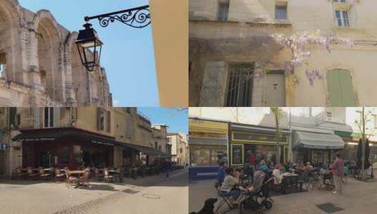 国外人流街道行人游客小镇建筑高清在线视频素材下载