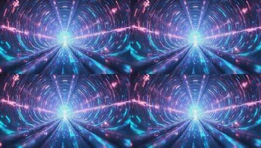 科技感光线隧道穿梭4K高清在线视频素材下载