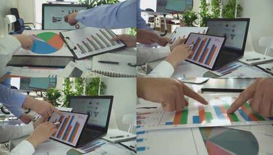 分析公司营业收入和利润数据图表高清在线视频素材下载