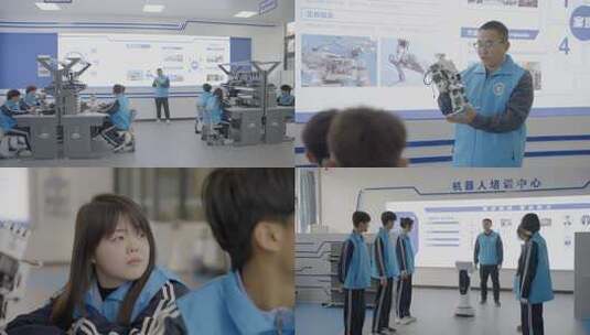 机器人培训课堂高清在线视频素材下载