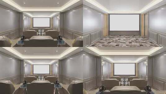 豪华家庭影院设计展示空镜合集高清在线视频素材下载