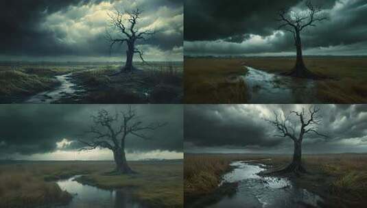 孤独死寂思考冥想意境高清在线视频素材下载