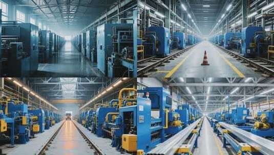 大型工厂、生产流水线高清在线视频素材下载