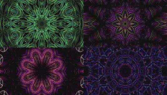 A0203 4K时尚创意迷幻彩色线条流动万花筒背景高清在线视频素材下载