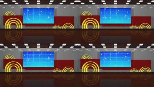 三维虚拟演播室场景AE模板高清AE视频素材下载
