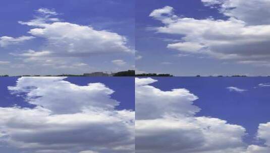 4KHDR高动态范围蓝天白云朵朵高清在线视频素材下载