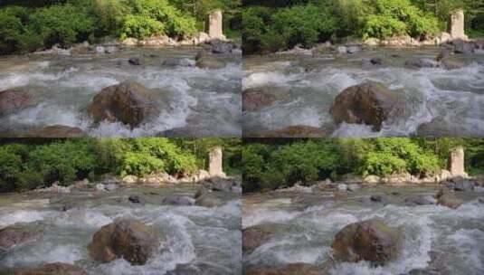 实拍山泉水水流小溪视频素材高清在线视频素材下载